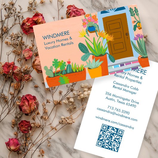 Vakantiehuis makelaar makelaar QR code Visitekaartje