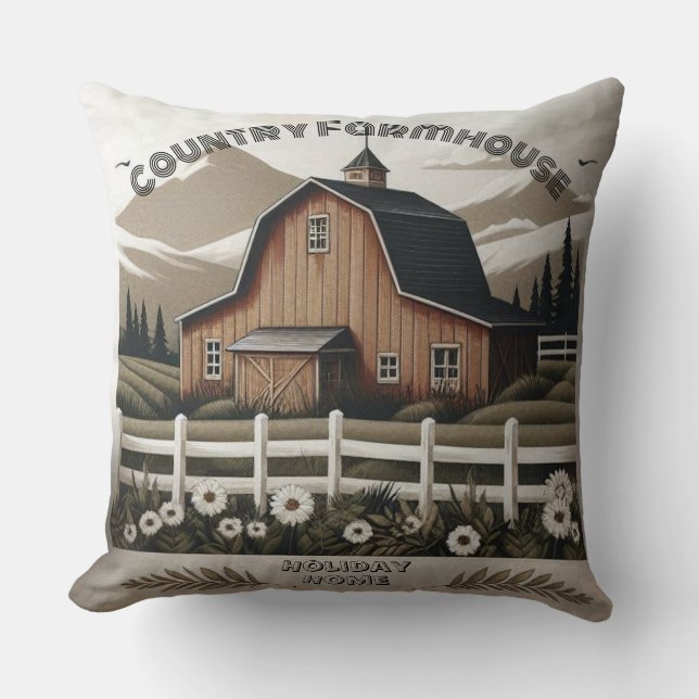 Vakantiehuis Rustiek Landhuis Minimalistisch Kussen (Voorkant)