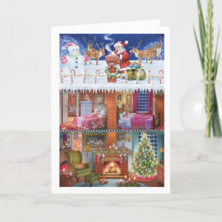 Vakantiekaart om warme wensen te versturen feestdagen kaart