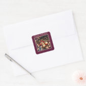 Vakantiekaart Vierkante Sticker (Envelop)