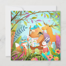 Vakantiekaart voor dieren feestdagenkaart