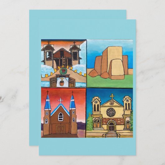 Vakantiekaarten: Heilige plaatsen van New Mexico Feestdagenkaart (Voorkant / Achterkant)