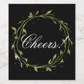 Vakantiekers met grote kerstdagen wijn etiket (Enkel label)