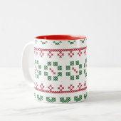 Vakantiekleuren Sampler Style Mok kruistitel (Voorkant links)