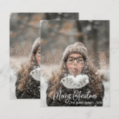 Vakantieknopkaart | Moderne kerst (Voorkant / Achterkant)