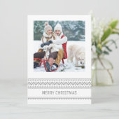 Vakantieknopkaart | Stitch design Feestdagenkaart (Staand voorkant)