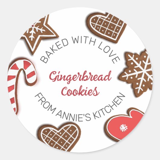 Vakantiekoekje Ronde Sticker (Voorkant)