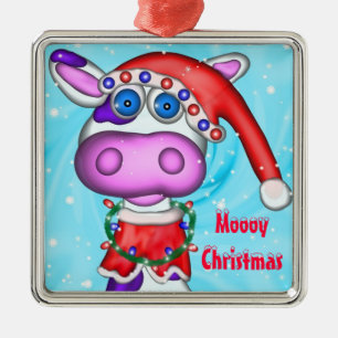 Vakantiekoen, mooie kerstversiering metalen ornament