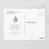 vakantiekrans Moving New Home aankondiging Briefkaart (Achterkant)