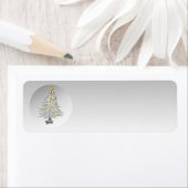 Vakantielabel Silver Wereldbol Christmas Tree Etiket (Insitu)