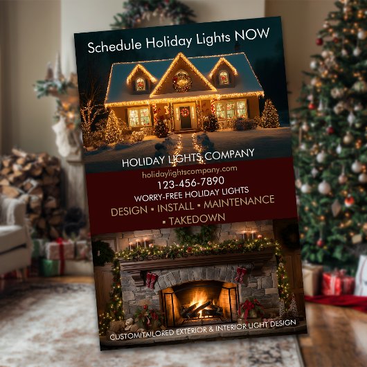 Vakantielichtinstallatie bedrijf flyer