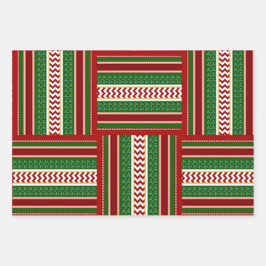 Vakantielint cadeauverpakking trio inpakpapier vel (Voorkant)