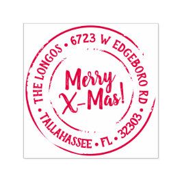 Vakantiemaand label voor vakantieterugkeer - rood  zelfinktende stempel