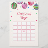 Vakantiemaneel kerstbingentekaart flyer (Voorkant)