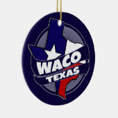Vakantiemaneel van Waco Texas Keramisch Ornament (Rechts)