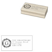 Vakantiemannen en bessen, hoofdmonogram 	rubberstempel (Gestempeld)