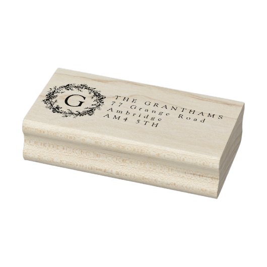 Vakantiemannen en bessen, hoofdmonogram 	rubberstempel (Stempel)