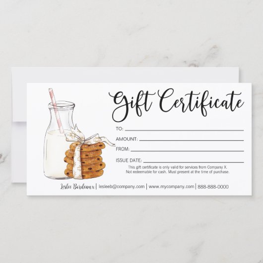 Vakantiemelk en Cookies Cadeaubon (Voorkant)