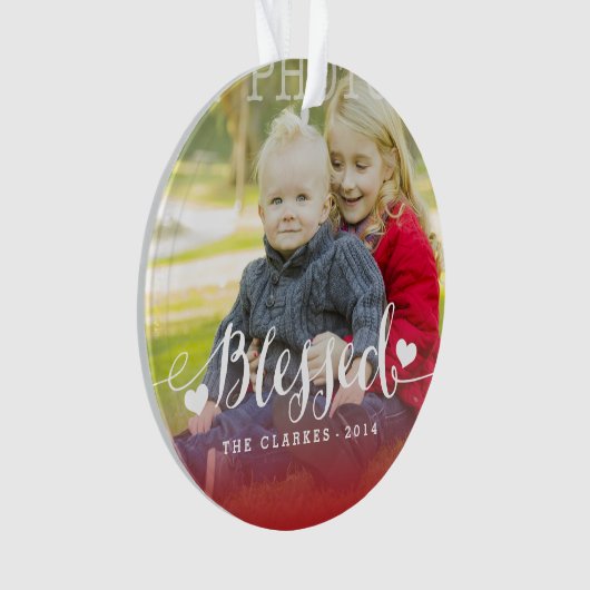 Vakantieminslag | Vakantievornamenfotoornament Ornament (voorkant)