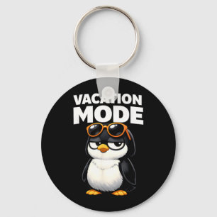 Vakantiemodus Cute Pinguïn Grappig Schattig Dier Sleutelhanger