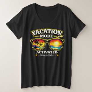 Vakantiemodus Geactiveerd Reisoutfit Plus Size Te Grote Maat T-shirt