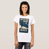 Vakantiemodus strand t-shirt (Voorkant volledig)