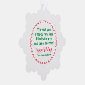 Vakantiepapier Sneeuwvlok Kerstmis Ornament Custom (Rechts)