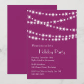 Vakantiepartij Twinkle Lights Kaart (Voorkant / Achterkant)