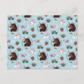 Vakantiepatroon Afro Eenhoorn Briefkaart (Voorkant)