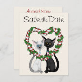 Vakantiepatten opslaan bericht over huwelijk datum kaart (Voorkant / Achterkant)