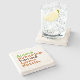 Vakantiepies ~ Feestive Xmas Thanksgiving Kerstmis Stenen Onderzetter