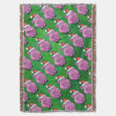 Vakantiepig in Santa Hat Pattern op Green Deken (Voorkant Verticaal)