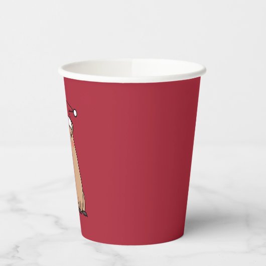 Vakantieplezier in Santa Capybara Papieren Bekers (Links)