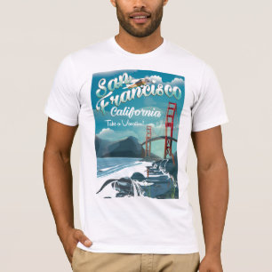 Vakantieposter San Francisco vintage T-shirt