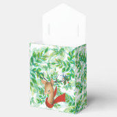 Vakantiereinslag op bladeren bedankdoosjes (Geopend)