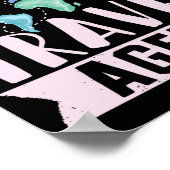 Vakantierreisagent voor de vlucht poster (Hoek)