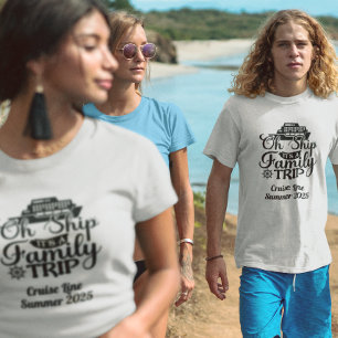 Vakantieschip voor reisreizen t-shirt