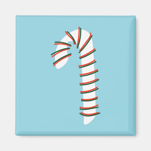 Vakantieseizoen Artistic Candy Cane Magneet (Voorkant)