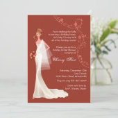 Vakantieseizoen - Bridal Shower Uitnodiging (Staand voorkant)