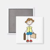 Vakantiestok met bagagemagneet magneet (Voorkant / Achterkant)