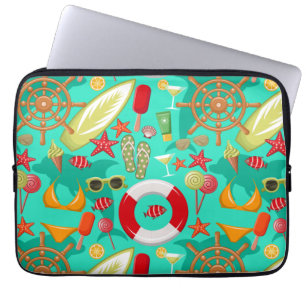 vakantiestranspatroon laptop sleeve