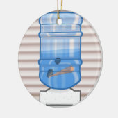 "Vakantiestress" Waterkoeler Keramisch Ornament (Links)