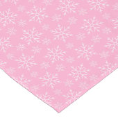 Vakantietabel looppas — roze sneeuwvlok korte tafelloper (Hoek)