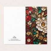 Vakantiethema Bloem Vitrail Mozaïek gebroken glas Kaart (Buitenkant ongevouwen)