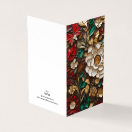 Vakantiethema Bloem Vitrail Mozaïek gebroken glas Kaart