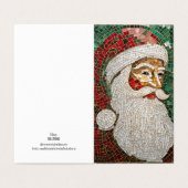 Vakantiethema Kerst Kerstman Mozaïek Kaart (Buitenkant ongevouwen)