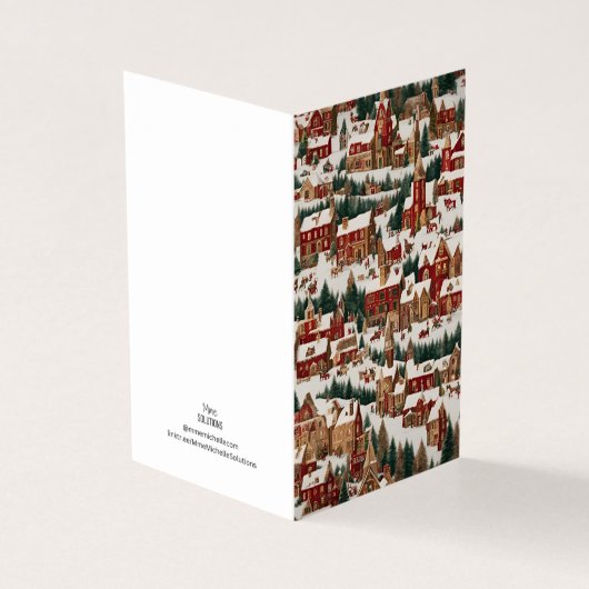 Vakantiethema Kerstdorp Kaart (Buitenkant)