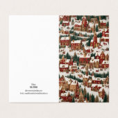 Vakantiethema Kerstdorp Kaart (Buitenkant ongevouwen)