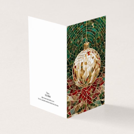 Vakantiethema Kerstversiering Kaart (Buitenkant)