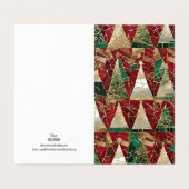 Vakantiethema Multi Tree Vitrail Mozaïek Kaart (Buitenkant ongevouwen)